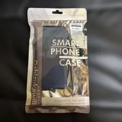 新品未使用　iPhone12 mini 手帳型ケース　ネイビー×グレー