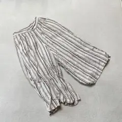 LOWRYS FARM ストライプ ガウチョパンツ ワイド Mサイズ　おしゃれ