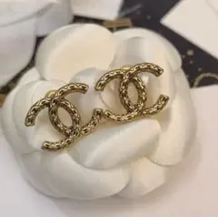 A1274 CHANEL ヴィンテージ チャーム ピアス ココマーク