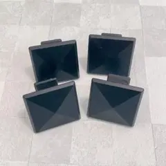 カーテンロッド用 プラスチック　ポール直径15mm ブラック　4個