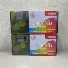 フロッピーディスク 40枚 ネオン 新品 未使用 未開封 imation