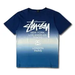 Stussy グラデーションブルー Tシャツ　S