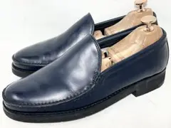 美品 REGAL 24 レザーヴァンプシューズ ローファー シューズ ネイビー