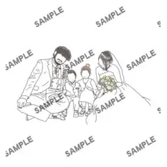 ウェルカムボード ファミリーイラスト