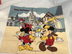 レトロ 東京ディズニーランド 旧ロゴ ディズニーキャラクター ハンカチ