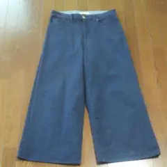自由区 大きいサイズ29 ワイドデニムパンツ 23区