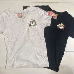 ジャム ★ Vネック Tシャツ レオパ カモフラ2色セット 140