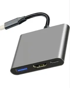 3in1 USB Type C HDMI アダプタ 100W PD急速充電