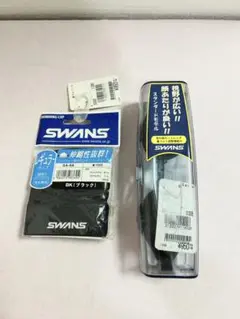 SWANS スイミングゴーグル ブラック SA-4A-キャップ