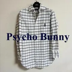 Psycho Bunny （サイコバニー）長袖シャツ　チェック　ホワイト