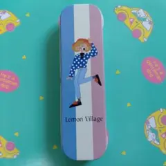 【中古品】Lemon VillegeレモンビレッジXmasハート型缶 昭和レトロ 中古品】Lemon VillegeレモンビレッジXmasハート型缶 昭和レトロ