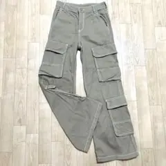 【美品】ベージュ カーゴパンツ ポケット付き　韓国