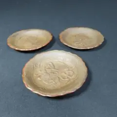 yubisui　備前焼　煎餅皿　兎図　小皿　3客 色備前 煎餅皿 兎 - ANTIQUE belle WEB SHOP