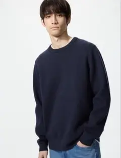 UNIQLO ユニクロ　ウォッシャブルミラノリブクルーネックセーター