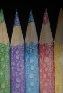 色鉛筆を油性色鉛筆で…