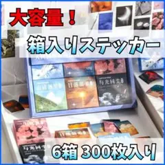 新品 箱入り ミニシール クラフト ステッカー 景色 飾りスケジュール帳 ノート