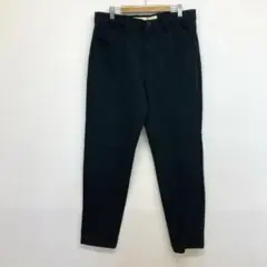履き心地抜群！ ナノユニバース ストレッチ テーパード スラックス 【L】 黒