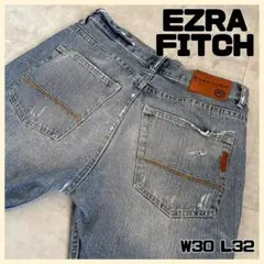 Ezra Fitch　ストレート　デニム パンツ　ダメージ加工　W30　メンズ