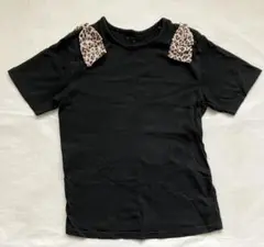 THE SHOP TK タケオキクチ　レオパードリボンのTシャツ 140