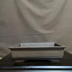 盆栽鉢 植木鉢 観葉植物 山野草常滑焼 紫泥 長方形窓入紫泥鉢 落款有り