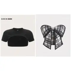 shein リボントップス