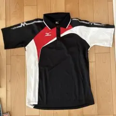 Mizuno ポロシャツ Sサイズ ブラック/レッド