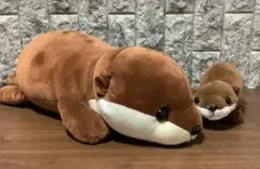 カワウソ　もちもち　ぬいぐるみ　２等大きい　小さいおまけ付き