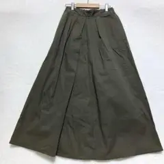 GU 深緑 フレアスカート ウエストゴム