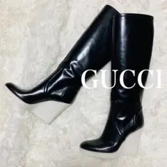 GUCCI グッチ 23.5㎝ ロングブーツ ホワイトソール 6 1/2