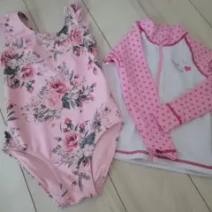 next　水着　花柄&ラッシュガードセット