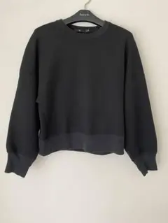 UNIQLO＋J ドライクロップドスウェットシャツ M ユニクロ　黒　ブラック