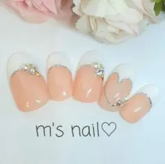 ハートフレンチ♡ネイルチップ ブライダル