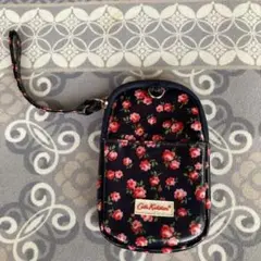Cath Kidston 花柄ポーチ ネイビー