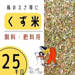 !大容量! 青米くず米25kg弱(袋込)玄米状態のくず米 着色米 割れたお米など