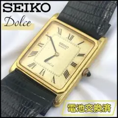 SEIKO　ドルチェ　ヴィンテージ ゴールド文字盤 6020-5460 電池新品 2025年最新】SEIKO dolce 6020の人気アイテム - メルカリ