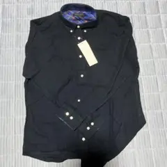 黒のコットンボタンダウンシャツ M