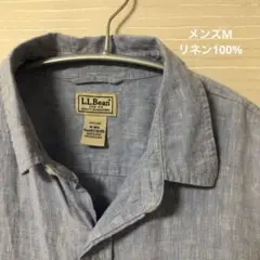L.L.Bean リネン100% エルエルビーン　半袖シャツ　メンズM