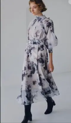 SNIDEL　オーガンシースルーワンピース