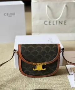 ☆即購入OKCELINE ショルダーバッグ ブラウン~~