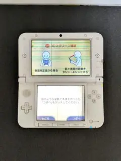 【動作確認済・ジャンク】任天堂 ニンテンドー3DS　LL ホワイト 画面表示不良