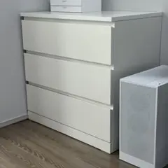 イケア IKEA マルム　MALM チェスト タンス　ホワイト 3段