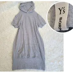 極美品✨ワイズ パーカー ワンピース ロゴプリント フーディ チュニック