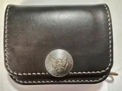 ミニトラッカーウォレット サドルレザー黒