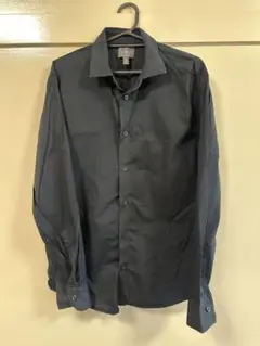 在庫処分H&M スリムフィットブラック長袖シャツL
