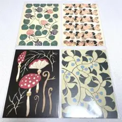 竹久夢二　ポストカード　セット　きのこ　銀杏　いちご　椿　YUMEJI展　文具