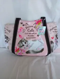 猫柄 ねこ柄 保冷バッグ 保温バッグ バルーンバッグ 【D】