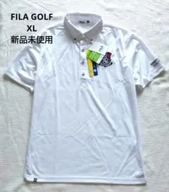 新品☆FILAGolf/フィラゴルフ☆メンズポロシャツ 白 XL