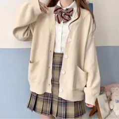 訳あり大特価❣スクールカーディガン ガーリー 可愛い ゆったり ニット ベージュ
