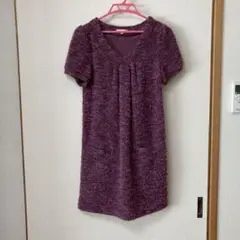 モコモコワンピース オンワード ピンクパープル
