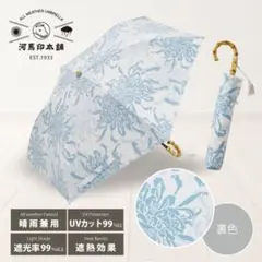 河馬印本舗　晴雨兼用折りたたみ日傘 あさはなだ